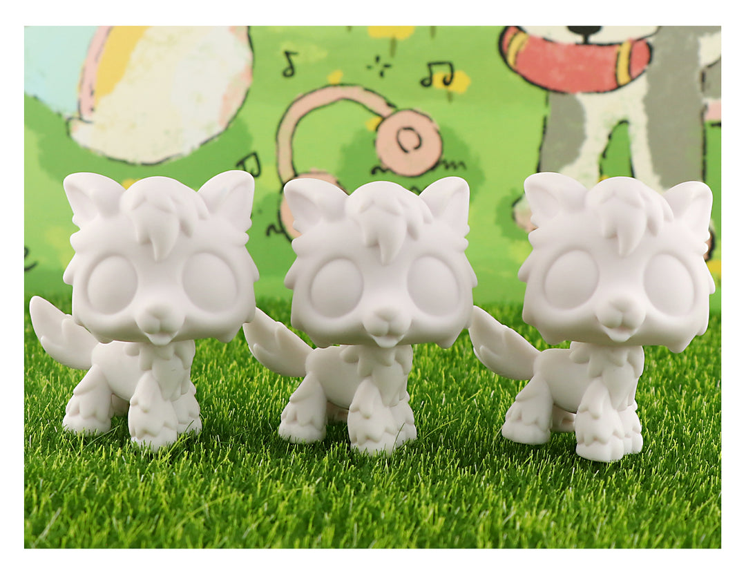 lps timer wolf white base pack of 3